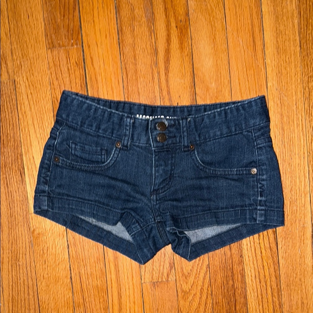 Y2K Low Rise Dark Wash Shorts